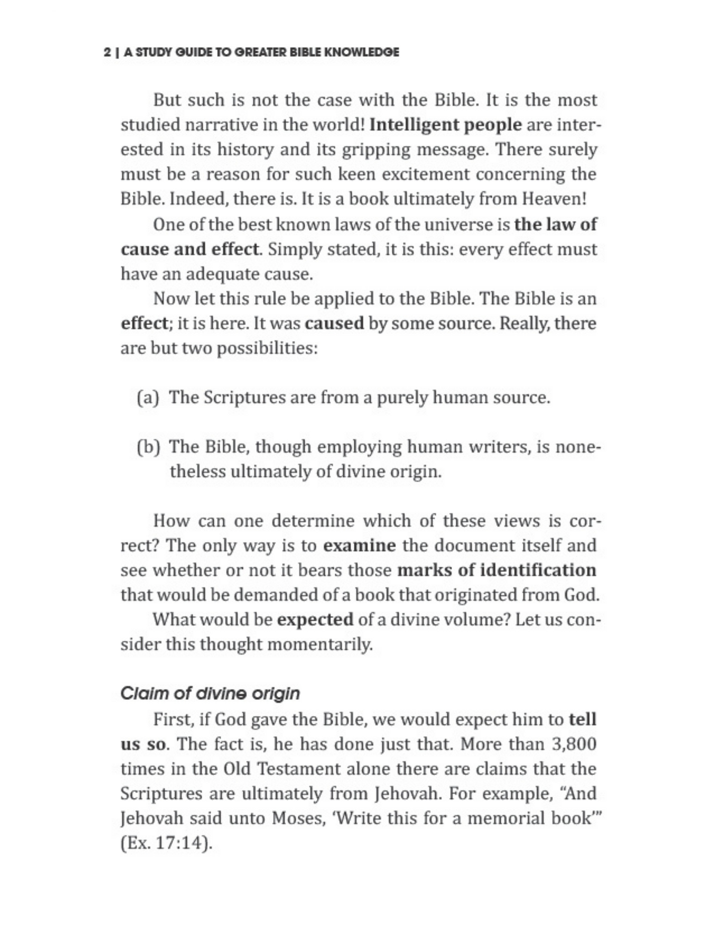 A Study Guide to Greater Bible Knowledge