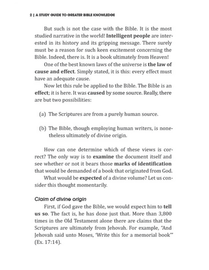 A Study Guide to Greater Bible Knowledge