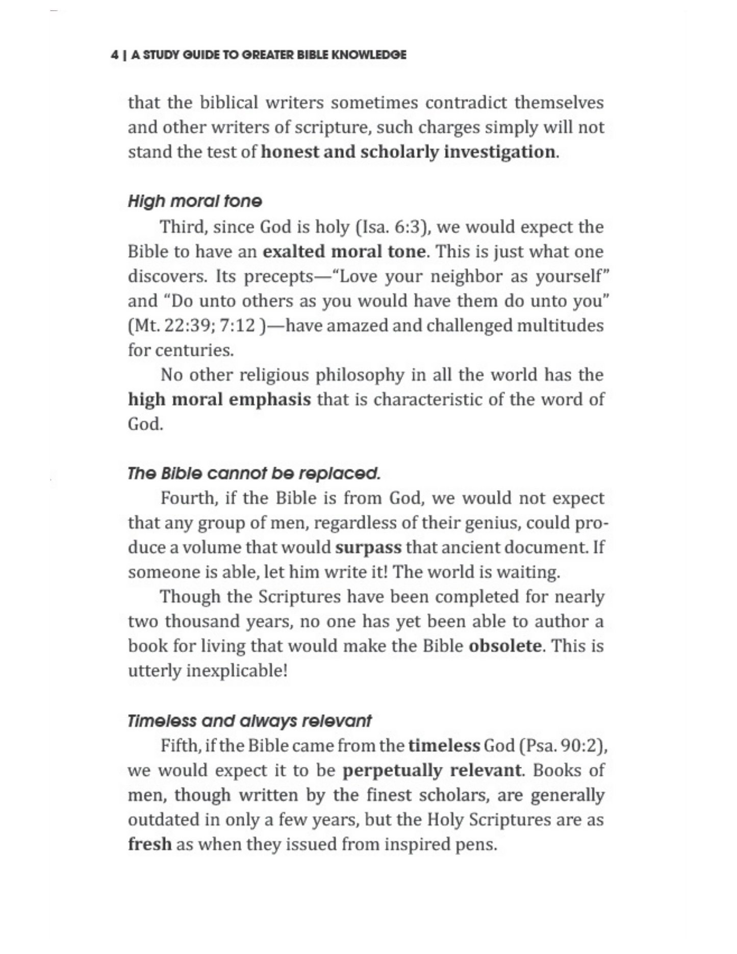 A Study Guide to Greater Bible Knowledge