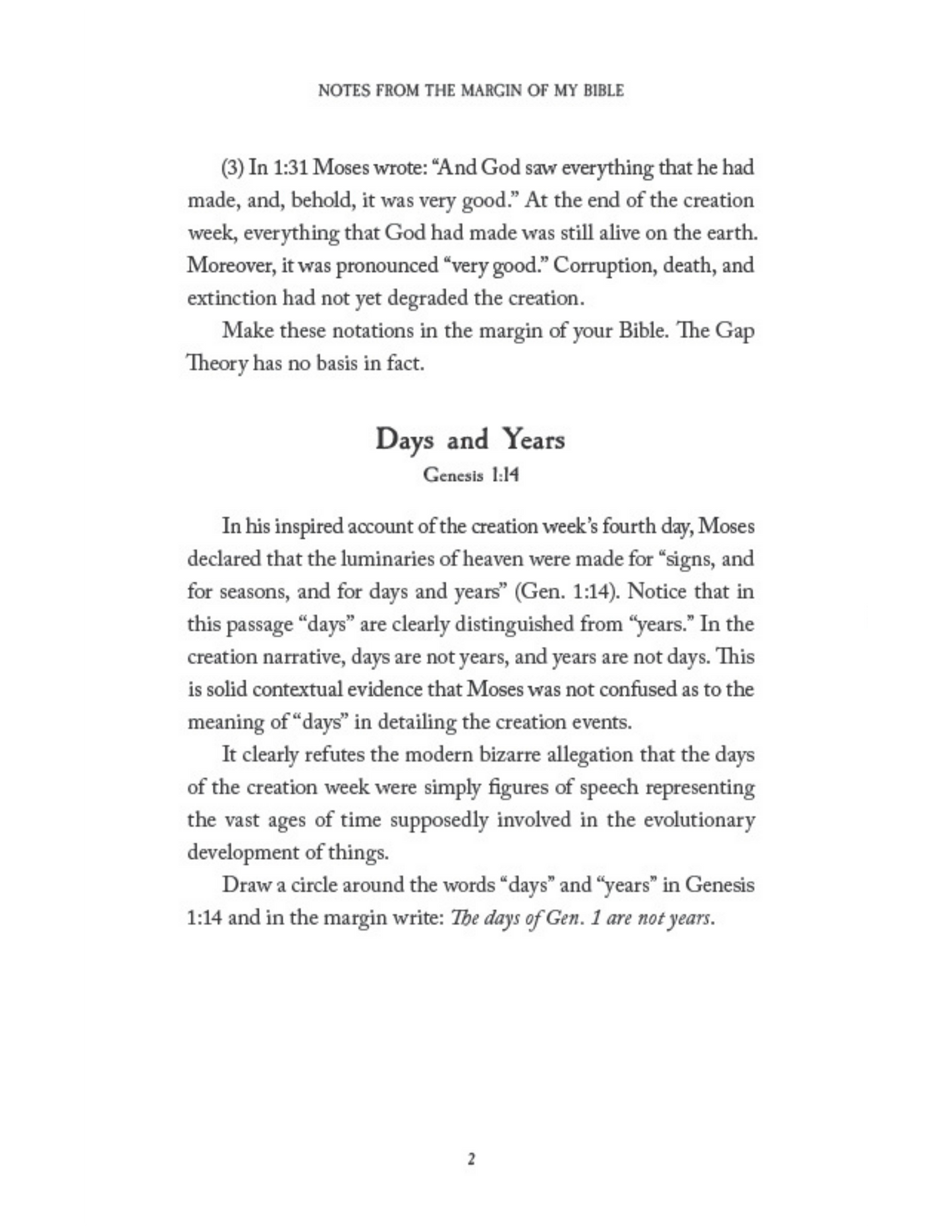 Notes From the Margin of my Bible