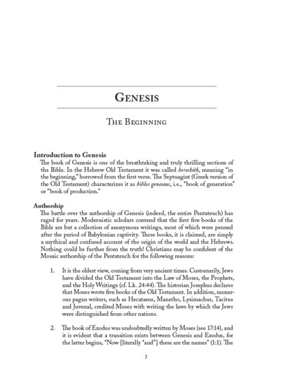 The Books of Moses - An Old Testament Commentary - Volume I