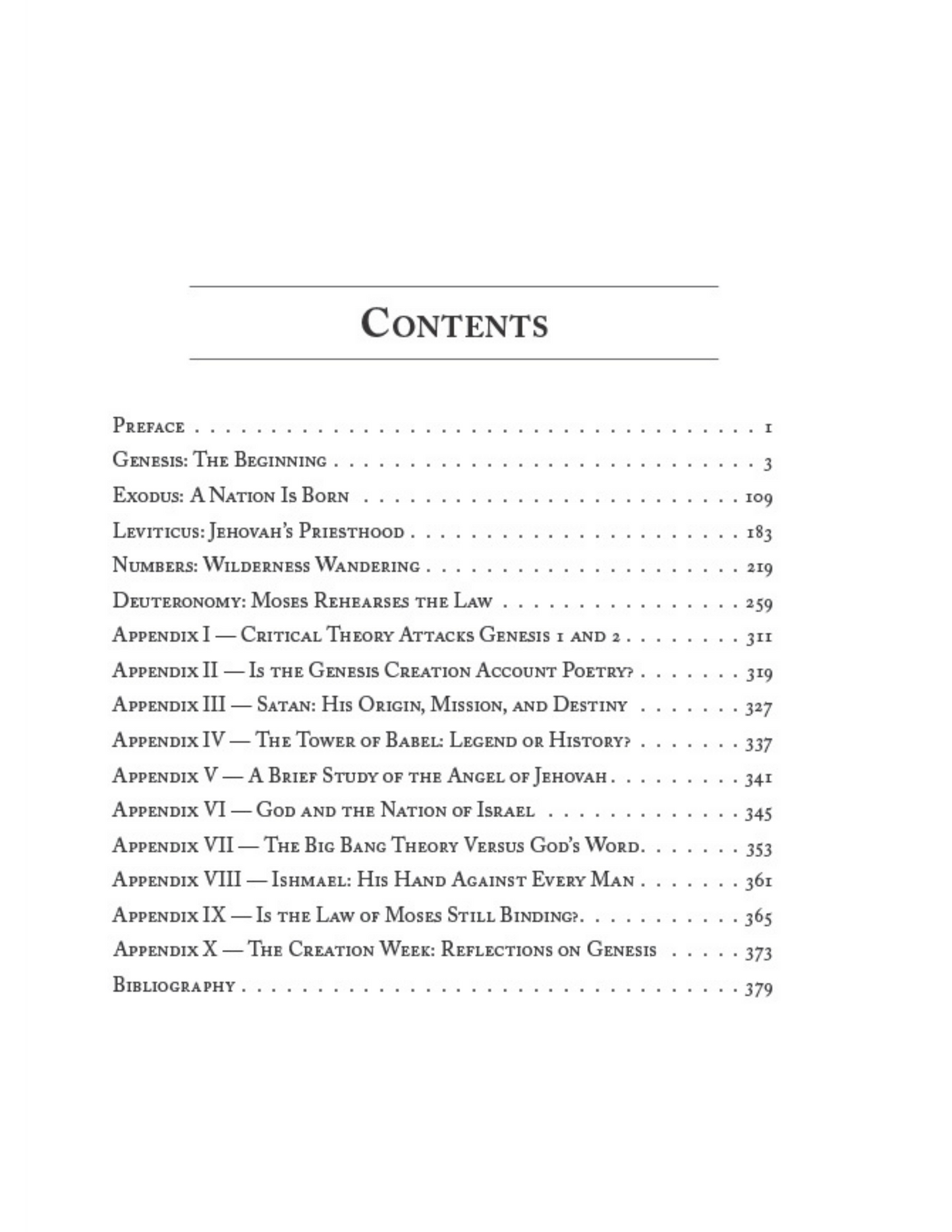 The Books of Moses - An Old Testament Commentary - Volume I